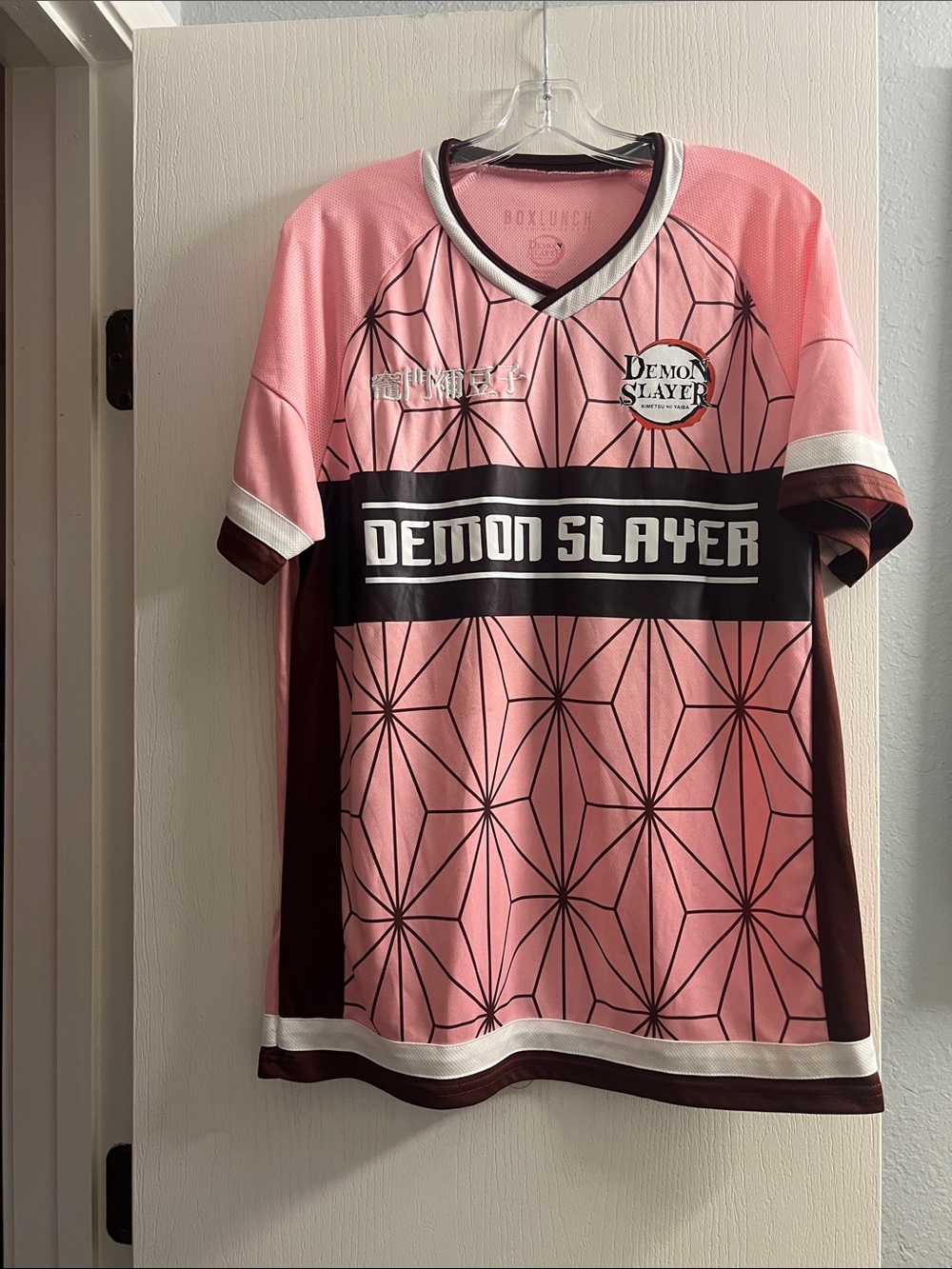 Demon Slayer Pink Graphic Jersey Top